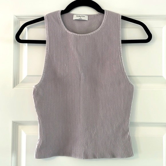 Aritzia Babaton Cropped Racer Sculpt Tank - Picture 2 of 6
